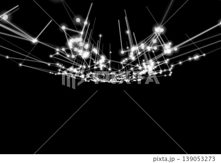 黒背景に浮かぶ光のネットワーク 黒背景に浮かぶ光のネットワーク 139053273