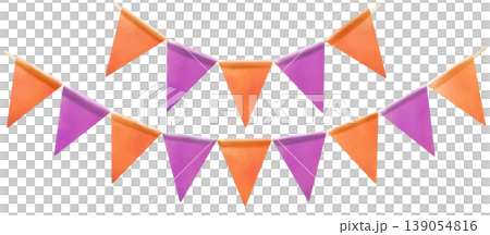 Halloween garland - simple watercolor illustration Halloween garland - simple watercolor illustration 139054816