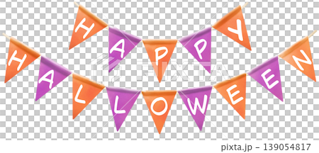 Halloween garland - HAPPY HALLOWEEN - Simple watercolor illustration Halloween garland - HAPPY HALLOWEEN - Simple watercolor illustration 139054817