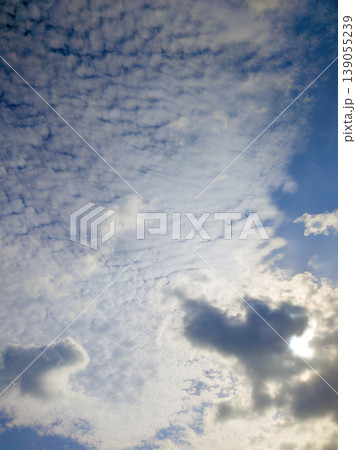 春の空と白い雲 139055239