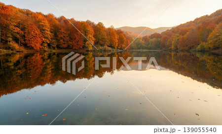 beautiful landscape a river with a reflections 139055540