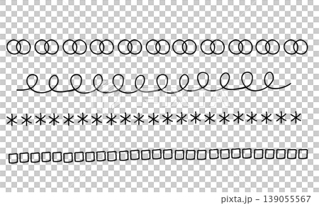 Hand-drawn style simple line decoration set Hand-drawn style simple line decoration set 139055567