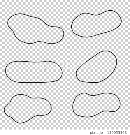 A set of loosely drawn, organic-shaped frames. A set of loosely drawn, organic-shaped frames. 139055568