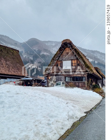 The view of landscape shirakawago in winter The view of landscape shirakawago in winter 139057419