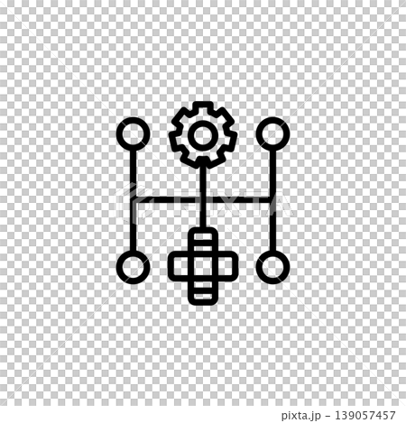 Automotive Transmission Gearbox Icon Automotive Transmission Gearbox Icon 139057457