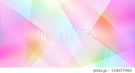 柔らかなパステルカラーの抽象的な幾何学背景デザイン 139057468