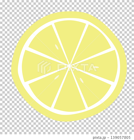 Simple illustration of a lemon. Refreshing citrus fruit material. 139057805