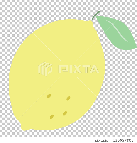 Simple illustration of a lemon. Refreshing citrus fruit material. 139057806
