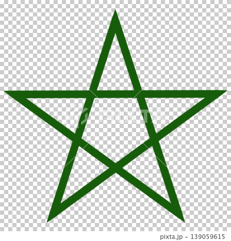 A simple green pentagram A simple green pentagram 139059615