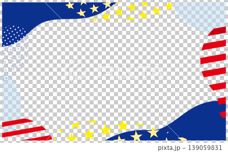 A vibrant background frame in the colors of the American flag. 139059831