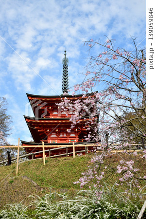 三重宝塔(岡寺) 【奈良県高市郡明日香村】 三重宝塔(岡寺) 【奈良県高市郡明日香村】 139059846