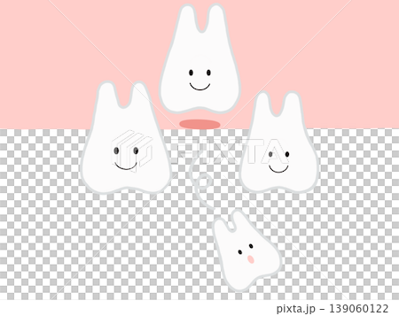 Illustration illustrating the transition from baby teeth to permanent teeth. Illustration illustrating the transition from baby teeth to permanent teeth. 139060122