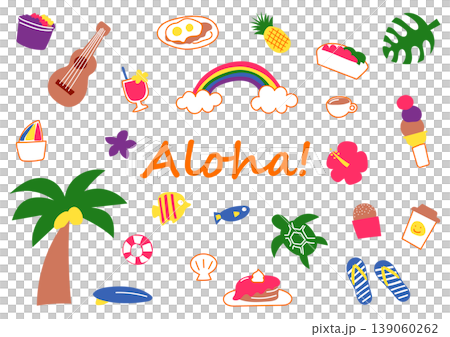 夏の明るいイラスト素材集 139060262