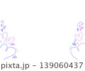 梅雨カラーの可愛いハートのフレーム 139060437