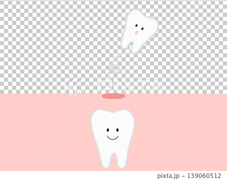 Children's tooth replacement: A character depicting the moment a baby tooth falls out. Children's tooth replacement: A character depicting the moment a baby tooth falls out. 139060512