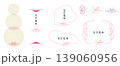 線描きのあわじ結び水引きあしらい 139060956