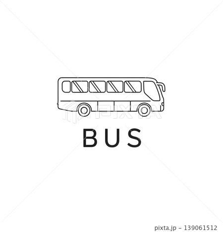 Simple Outline Drawing Of A Public Transportation Bus Icon 139061512