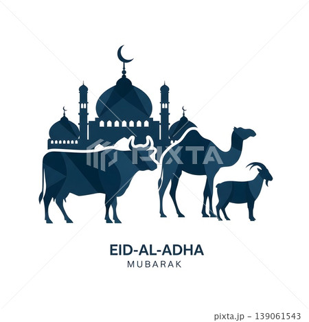 Eid Al Adha Mubarak Islamic Festival Sacrifice Animals Celebration Eid Al Adha Mubarak Islamic Festival Sacrifice Animals Celebration 139061543