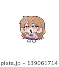 女の子学生のミニキャライラスト 139061714
