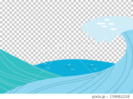Simple ocean wave frame Simple ocean wave frame 139062226