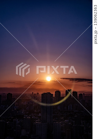 ニュウマン高輪の最上階から眺めた夕景 ニュウマン高輪の最上階から眺めた夕景 139062363