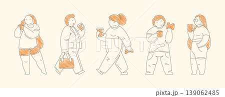 Minimalist Line Art Group Of Five People Enjoying Takeaway Coffee Vector Minimalist Line Art Group Of Five People Enjoying Takeaway Coffee Vector 139062485
