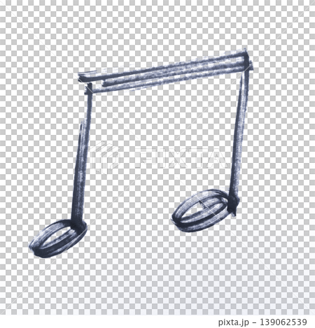 a musical note symbol drawn with black marker a musical note symbol drawn with black marker 139062539