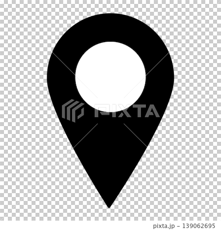 マップピンのシンプルなアイコンイラスト001 マップピンのシンプルなアイコンイラスト001 139062695