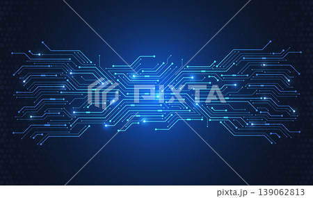Abstract digital background with technology circuit board texture. Electronic motherboard illustration. Communication and engineering concept. Vector illustration 139062813