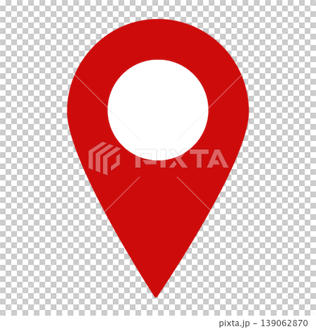 Simple icon illustration for map pins: Red 002 Simple icon illustration for map pins: Red 002 139062870