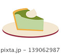モダンでお洒落な抹茶ケーキのイラスト 139062987