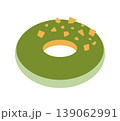 ナッツと抹茶がコーティングされたドーナツ 139062991