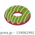 お洒落にコーティングされた抹茶ドーナツ 139062992