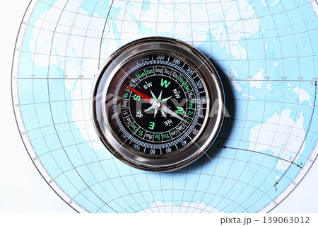 Compass On Map 139063012