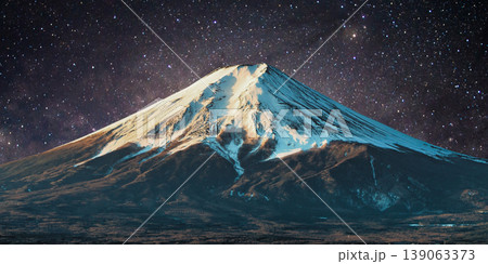 a beautiful night shot of a mountain in the night starry sky a beautiful night shot of a mountain in the night starry sky 139063373
