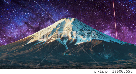 a beautiful night shot of a mountain in the night starry sky a beautiful night shot of a mountain in the night starry sky 139063556