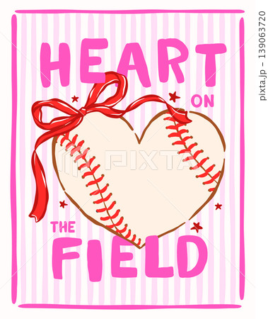 Coquette Baseball Heart with Ribbon Bow Whimsical Sketchy Hand Drawn Shirt Design and Game Day Wall Art Printable Coquette Baseball Heart with Ribbon Bow Whimsical Sketchy Hand Drawn Shirt Design and Game Day Wall Art Printable 139063720