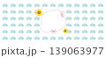 雲柄とひまわりの夏ギフトバナー背景 139063977