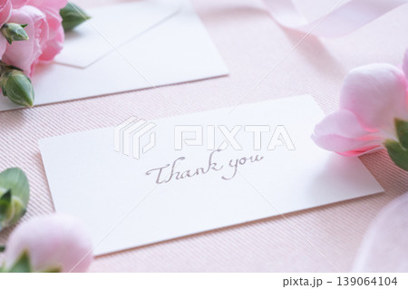メッセージカード Thank you カーネーション メッセージカード Thank you カーネーション 139064104