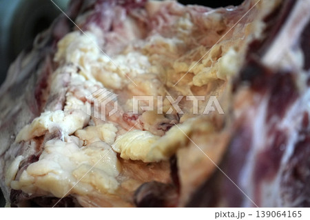 Raw argentinian meat fat part detail Raw argentinian meat fat part detail 139064165