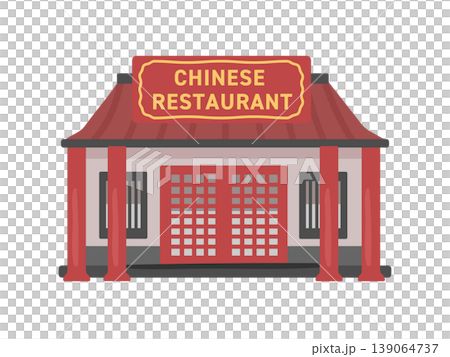 Chinese restaurant building illustration Chinese restaurant building illustration 139064737