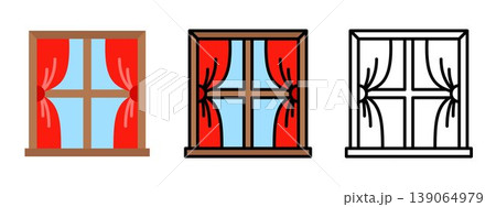 Window Blinds Curtain Interior Home Icon Vector Window Blinds Curtain Interior Home Icon Vector 139064979