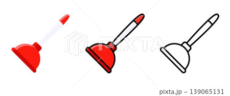 Plunger Plumbing Drain Cleaning Tool Icon Vector Plunger Plumbing Drain Cleaning Tool Icon Vector 139065131