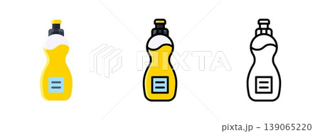 Laundry Detergent Liquid Cleaning Product Icon Vector 139065220