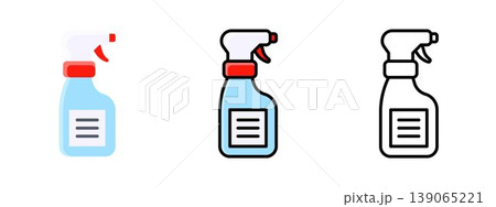 Spray Bottle Cleaning Disinfectant Icon Vector Design Spray Bottle Cleaning Disinfectant Icon Vector Design 139065221