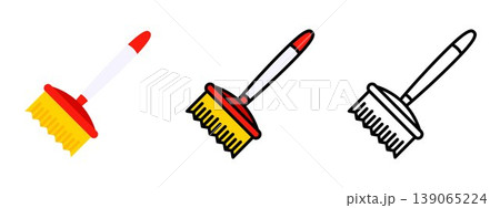 Cleaning Brush Household Tool Hygiene Icon Vector Cleaning Brush Household Tool Hygiene Icon Vector 139065224