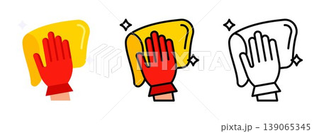 Cleaning Wiping Cloth Hygiene Surface Care Icon Cleaning Wiping Cloth Hygiene Surface Care Icon 139065345