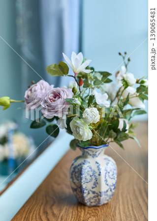 Bouquet of Roses in Vintage Ceramic Vase Bouquet of Roses in Vintage Ceramic Vase 139065481