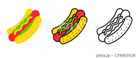Hot dog fast food sausage bread street meal snack Hot dog fast food sausage bread street meal snack 139065626