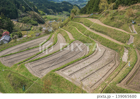 明日香村の絶景スポット　上（かむら）の棚田　奈良県高市郡 139065680